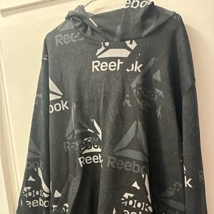 Reebok Black Patterned Hoodie